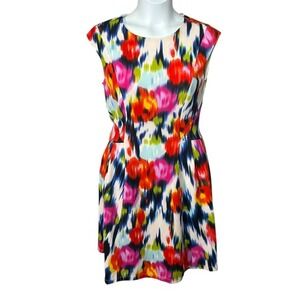 Floral Cap Sleeve Sheath Dress Womens 10 Wedding‎ Guest Workwear Maggy London